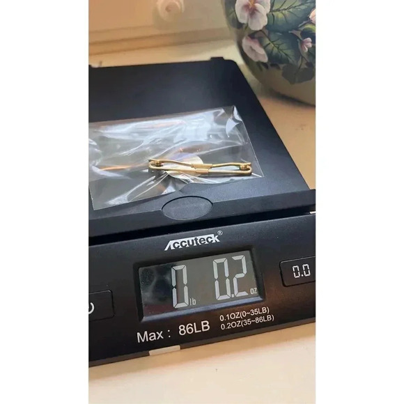 Vintage Gold Scarf Holder Collar Bar‎ Tie Clip - Picture 7 of 8